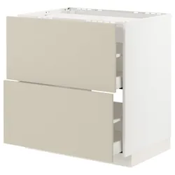IKEA METOD / MAXIMERA(594.266.28) квартира / 2-х местный / 2-х местный шкаф, белый / Хавсторп бежевый