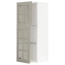 IKEA METOD(494.605.28) напівпансіон / 2 скляних двері, білий / Stensund beige