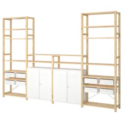 IKEA IVAR(292.482.08) 4 секції/полиці/шафа, сосна / біла
