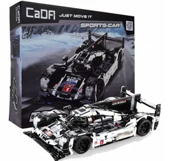 Конструктор спортивный гоночный автомобиль 48 см Racer Black Car 1586 деталей