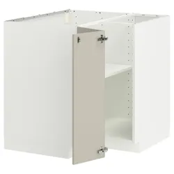 IKEA METOD(195.847.47) Кутовий шафа з полицею, Білий/стеннунд бежевий