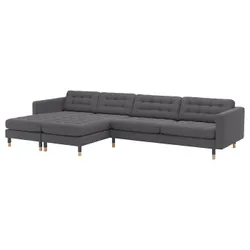 IKEA LANDSKRONA (492.699.83) 5-місний диван, з шезлонгами / Гуннаред темно-сірий / дерев