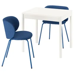 IKEA TONSTAD / KRYLBO(595.966.06) Стол и 2 стула, крем/тонеруд синий