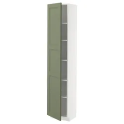 IKEA METOD(395.187.42) Высокий шкаф/полки, Biały/Axstad Greya -green
