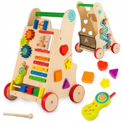 Толокар-ходунки дерев'яні для дітей Kinderplay Дитячий сортер Розвиваючі іграшки Дерев'яні іграшки