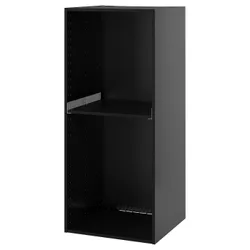 IKEA METOD(305.917.32) Высокий шкаф для холодильника/плиты, черный серый