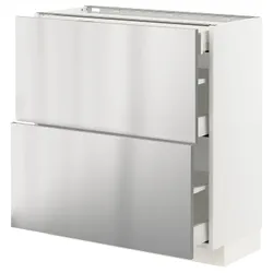 IKEA METOD / MAXIMERA(893.299.75) 2-дверный / 3-местный, белый / варста нержавеющая сталь