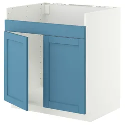 IKEA METOD(996.011.11) Шкаф для раковины Havsen 2Kom, Biały/Lerhyttan Blue