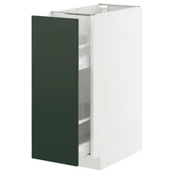 IKEA METOD / MAXIMERA(895.567.22) підлогова шафа/висувне внутрішнє обладнання, білий/Хавсторп темно-зелений