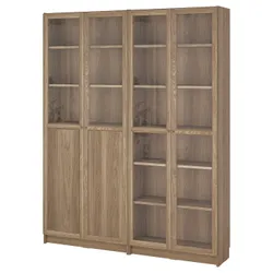 IKEA BILLY / OXBERG(395.818.61) книжкова шафа, пара панельних/скляних дверей