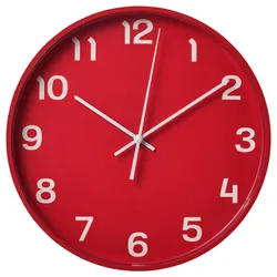 IKEA PLUTTIS(305.408.51) годинник, низька напруга/червоний