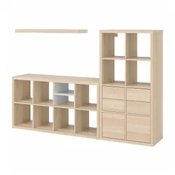 IKEA KALLAX / LACK(393.987.30) шкаф с полкой, дуб беленый