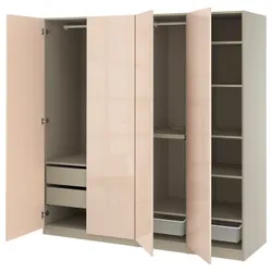 IKEA PAX / FARDAL(195.979.24) Комбинация гардероба, серо -серый/светло -оранжевый блеск