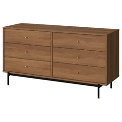 IKEA RÅDMANSÖ(905.936.05) комод, 6 ящиків, коричневий горіх
