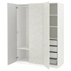 IKEA PAX / MISTUDDEN(195.210.62) комбинация гардероба, белый/серый узор