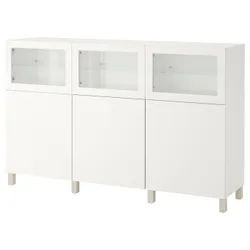 IKEA BESTÅ (494.244.51) сочетание с дверью, белый Лаппвикен/Синдвик/Стуббарп бежевый