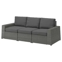 IKEA SOLLERÖN(992.877.72) 3-местный модульный диван, садовый, темно-серый/Фрёсон/Дувхольмен темно-серый