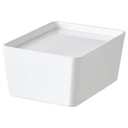 IKEA KUGGIS(404.858.54) контейнер с крышкой, белый