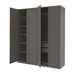 IKEA PAX / BERGSBO(994.318.97) гардероб, темно-сірий/темно-сірий