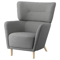 IKEA OSKARSHAMN(205.236.11) кресло с подголовником, Тибблби бежевый/серый
