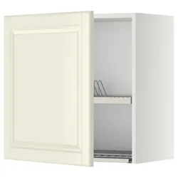 IKEA METOD(694.657.42) навісна шафа з сушаркою для посуду, білий/Bodbyn крем