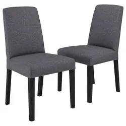 IKEA BERGMUND(794.815.86) стул, черный / Gunnared средне-серый