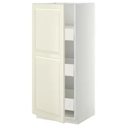 IKEA METOD / MAXIMERA(093.726.75) висока шафа з ящиками, білий/Bodbyn крем