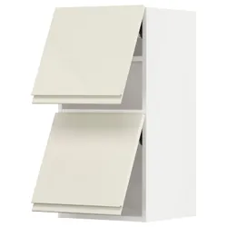 IKEA METOD(893.930.56) двери 2 уровня, белый/Воксторп глянцевый светло-бежевый