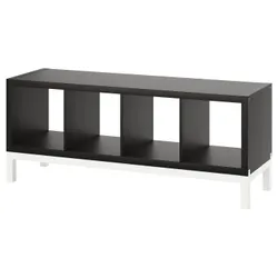 IKEA KALLAX (094.426.64) книжкова шафа з несучим каркасом, чорно-коричневий / білий