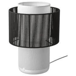 IKEA SYMFONISK(994.826.84) лампа / колонка з wifi, тканинний абажур, Білий чорний