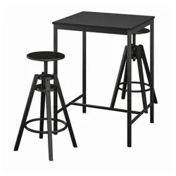 IKEA SANDSBERG / DALFRED(094.292.00) барный стол и 2 табурета, черный / черный