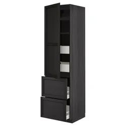 IKEA METOD / MAXIMERA (293.779.93) w sz z pół / 4 szu / drz / 2 fr, черный / Lerhyttan черная морилка