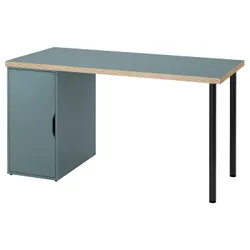 IKEA LAGKAPTEN / ALEX(395.234.80) рабочий стол, серо-бирюзовый/черный