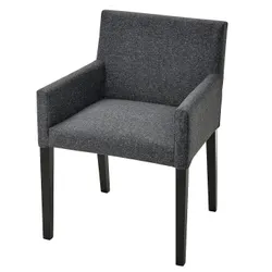 IKEA MÅRENÄS(995.143.88) крісло з підлокітниками, чорний/Gunnared темно-сірий