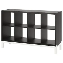 IKEA KALLAX(094.426.78) книжный шкаф с несущим каркасом, черно-коричневый / белый