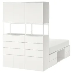 IKEA PLATSA (093.242.84) каркас ліжка 6 дверей + 12 ящиків, білий / Фоннес