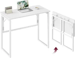 VASAGLE LWD151WF01 стол складной, письменный стол, компьютерный стол, цельная столешница, закругленные углы, стол для домашнего