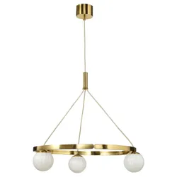 IKEA AKTERSPRING(805.778.80) висящая лампа, Opalowe Белое стекло/латунь