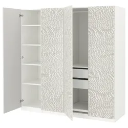 IKEA PAX / MISTUDDEN(795.229.83) комбінований гардероб, білий/сірий візерунок