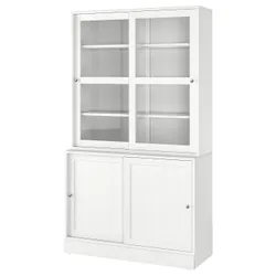 IKEA HAVSTA(395.347.61) комбінація розсувних скляних дверей, білий