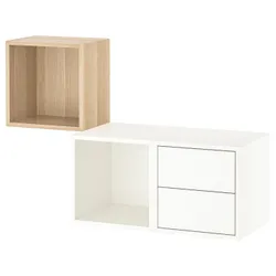 IKEA EKET(793.363.92) комбинация навесных шкафов, под беленый дуб / белый