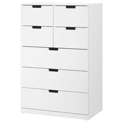 IKEA NORDLI(992.395.02) комод, 7 ящиків, білий