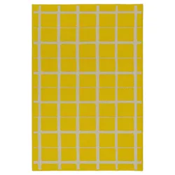 IKEA VÄNDPLATS(606.009.47) Ковер с короткими щетинками, желтый/плед