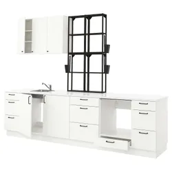 IKEA ENHET (993.378.85) кухня, антрацит / білий