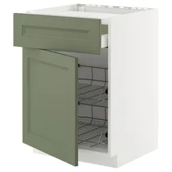 IKEA METOD / MAXIMERA(995.173.96) Sza st n pł/szu/2dr ko, Biały/axstad gria -green