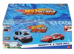 Набор из 2 машинок Hot Wheels PULL-BACK SPEEDERS: Mighty K и Twin Mill HWH58