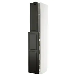 IKEA METOD / MAXIMERA(395.789.05) SZA WYSIE Z 1DRZ/4SZU, Biały/Bodbyn Black
