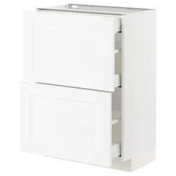 IKEA METOD / MAXIMERA(594.734.41) 2-местный / 3-местный шкаф stj, Enköping белый / под белое дерево