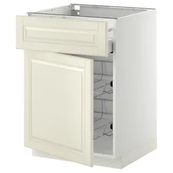 IKEA METOD / MAXIMERA(194.554.58) stj шафа / корзина др / ящик / двері, білий / Bodbyn крем