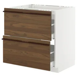 IKEA METOD / MAXIMERA(495.745.58) Sza st pl/2fr/2szu, Білий/Stensta темно -коричневий шпон
